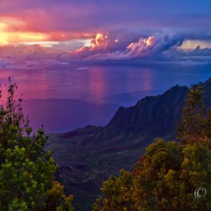 Sunset in Kauai, Hawaii